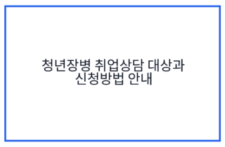 청년장병 취업상담 대상과 신청방법 안내