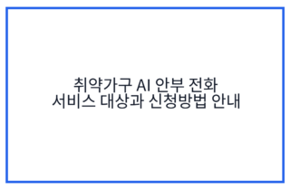 취약가구 AI 안부 전화 서비스 대상과 신청방법 안내