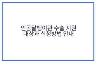 인공달팽이관 수술 지원 대상과 신청방법 안내