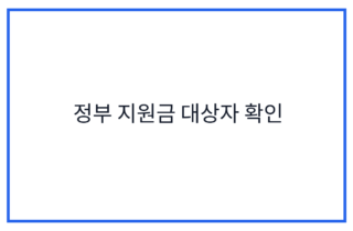 정부 지원금 대상자 확인